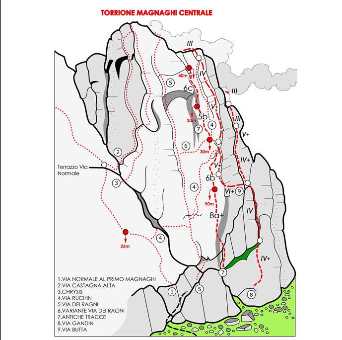 Schizzo.JPG - Relazione della via qui http://www.scuolaguidodellatorre.it/relazioni/Grigna-TMC-viaFessuraGandini/116/