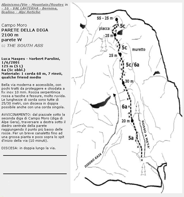 TheSouthAss.jpg - La via scelta per oggi è "The south Ass' a ochi minuti dal parcheggio sotto la diga di Alpe Gera
