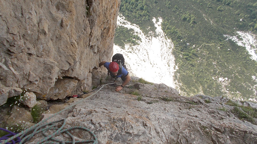 DSCN3055.JPG - Io sul penultimo tiro, appena superato il tetto